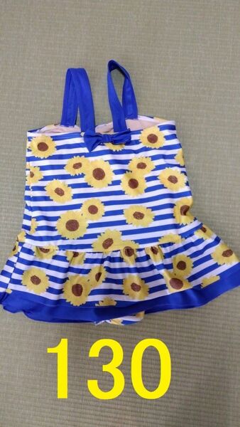 【130】水着 キッズ ガールズ ひまわり ワンピース