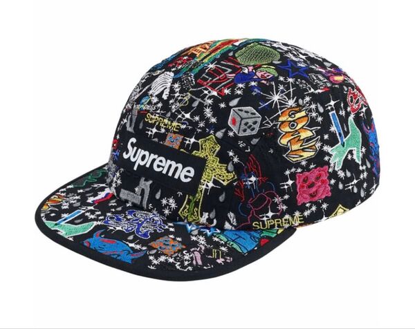 Supreme AOI Embroidered Camp Cap "Black"