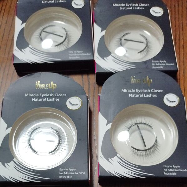 ダブルアップアイラッシュ8mmDoubleUpEyelashCloserNaturalLashesマグネティックつけまつげ4箱