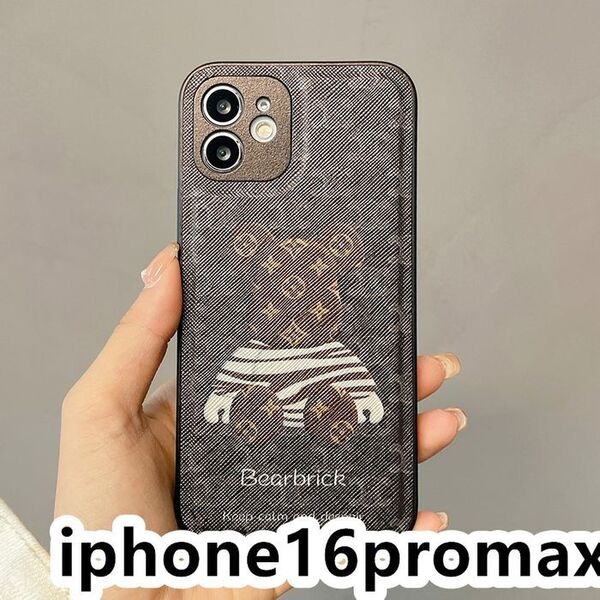 iphone16promaxケース カーバー TPU 可愛い 熊 軽量 ブラウン1