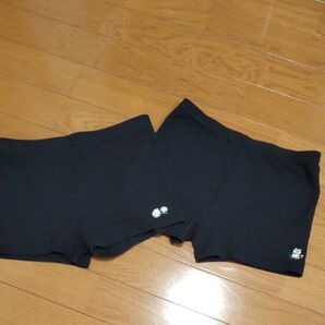 2枚セット 黒パン ショートパンツ アンダーパンツインナーパンツ 150~165 M~L