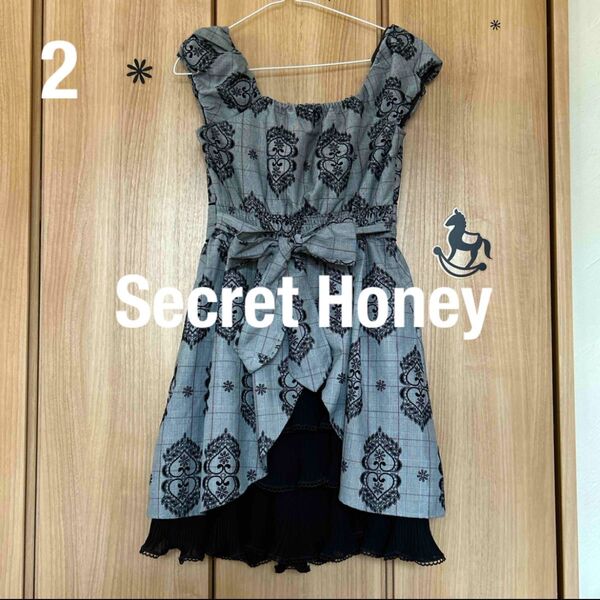2シークレットハニーSecretHoneyゴスロリロリータ系 ワンピース フリル
