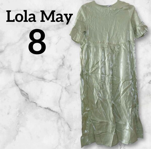 値下げ歓迎★ Lola May 半袖ロングワンピース 8 ライトグリーン