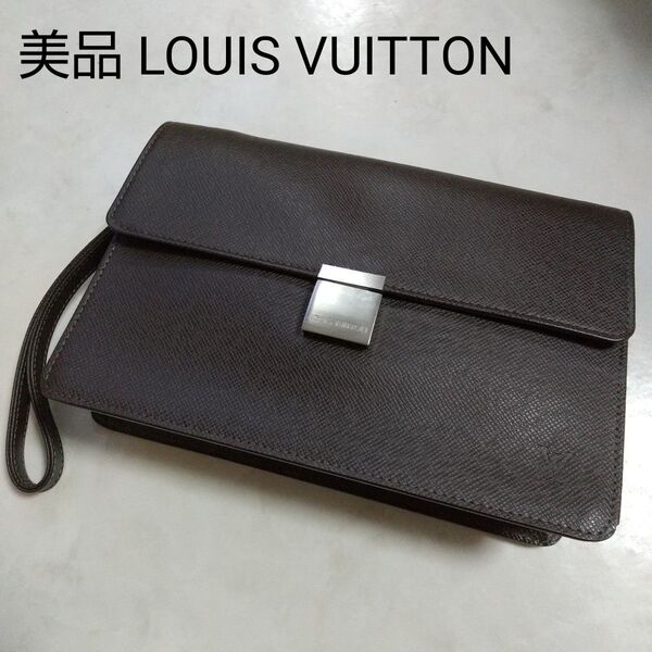 LOUIS VUITTON ルイヴィトン 中古美品 タイガ M30788 バッグ セレンガ レザー セカンドバッグ クラッチバッグ