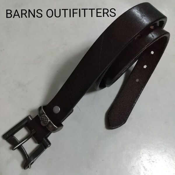 BARNS OUTIFITTERS バーンズ 肉厚レザー オシャレ バックル ベルト レザーベルト