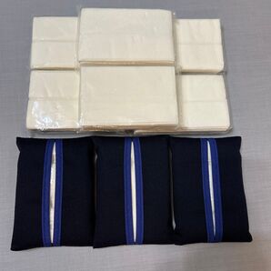 未使用 キッズサイズ ポケットティッシュカバー 3個 詰め替えティッシュ付き