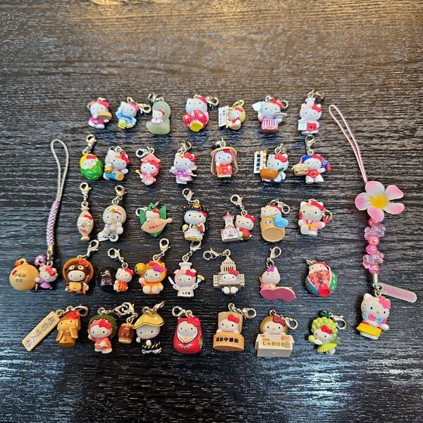 【レア】ご当地キティ 根付け ストラップ チャーム 廃盤品有 まとめ売り 37個