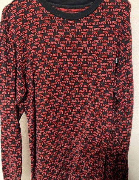 レアsupreme I Love You柄 ロンTクルーネック クルーネック 長袖 カットソー Tシャツ S