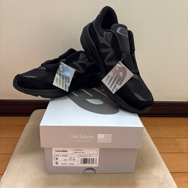 新品未使用 ニューバランス New Balance 990V6 Triple Black トリプルブラック 27cm