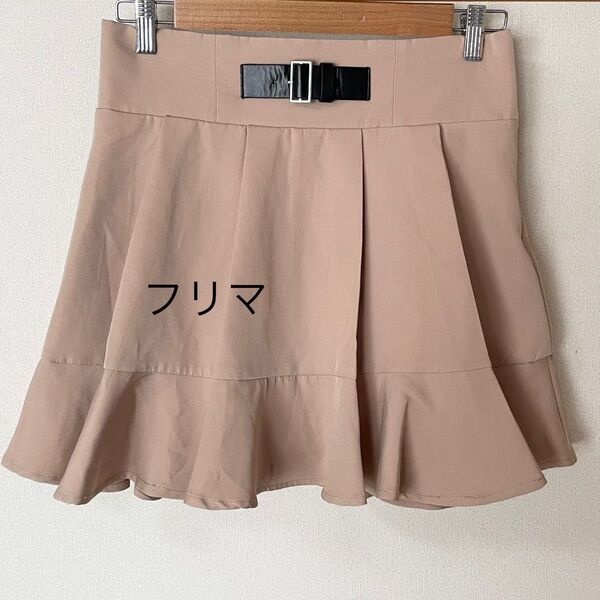 夢展望 DearMyLoveMillor ディアマイラブミラー フロントベルトフレアスカート ベージュ