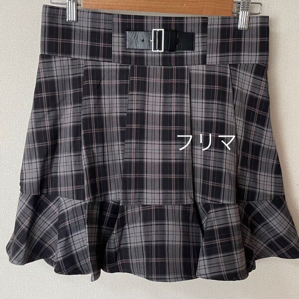 夢展望 DearMyLoveMillor ディアマイラブミラー フロントベルトフレアスカート チェック