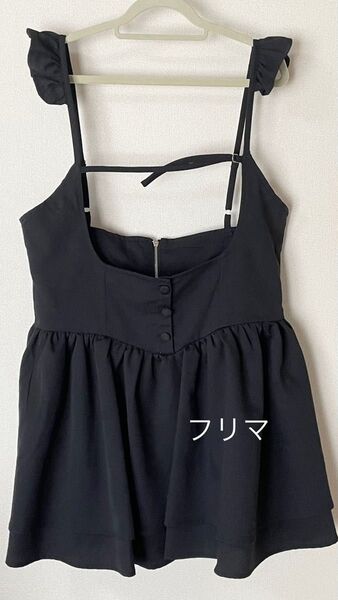 夢展望 DearMyLoveMillor ディアマイラブミラー サスペンダーフリルミニスカート 黒