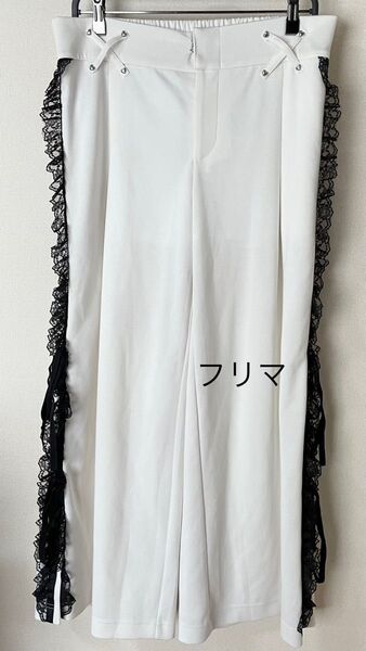 夢展望 DearMyLoveMillor ディアマイラブミラー ローウエストワイドパンツ 白