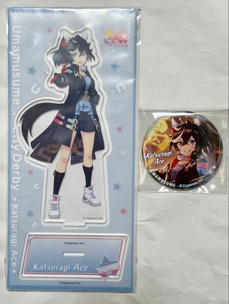 ウマ娘 カツラギエース アクリルスタンド アクスタ CANバッジ 缶バッジ