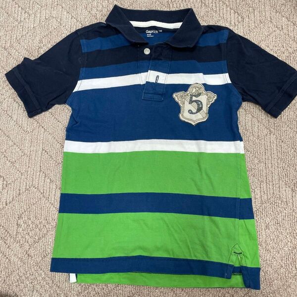 GapKids ボーダー柄ポロシャツ 140