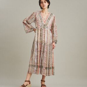【新品未使用】GRACE CONTINENTALストライプイカットプリントワンピース