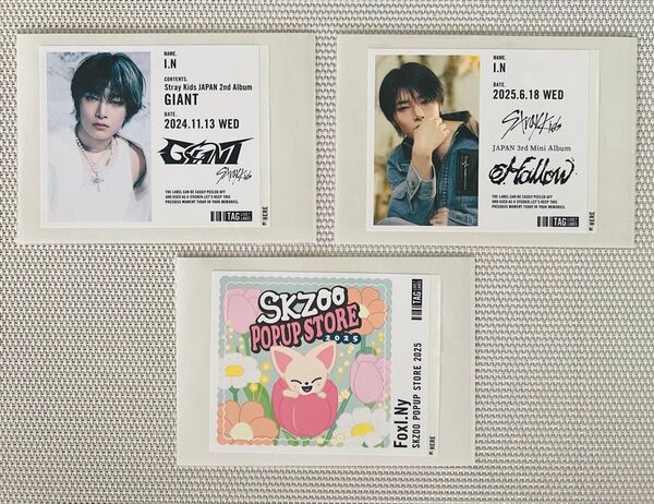 StrayKids SKZOO オリジナルラベル缶 アイエン・フォクシニー ステッカー3枚セット
