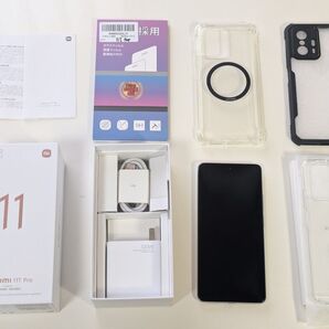 価格の相談不可★Xiaomi 11T Pro SIMフリー 8G+128GB ホワイト 付属品完備 おまけ:ケース、ガラスフィルム