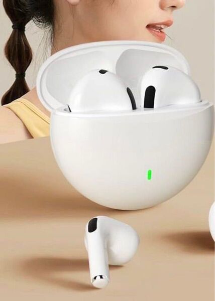 円形Bluetooth ワイヤレスイヤホン ENCノイズキャンセリング tws