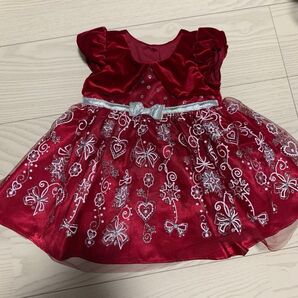 フォーマルドレス 女の子 80サイズ レッド パーティー 結婚式 撮影会