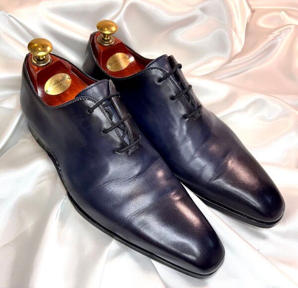美品-MAGNANNI-EU39(25) ホールカット オパンケ ダークネイビー