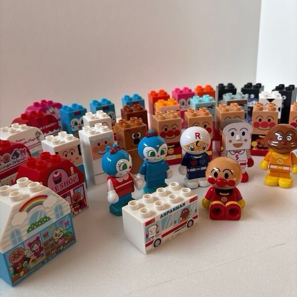 アンパンマン ブロックラボセットまとめて 大量 めばえ知育玩具 LEGO レゴデュプロ 互換性 除菌済 block labo