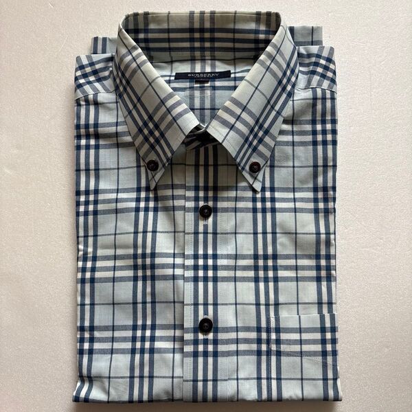 バーバリー Burberry London チェック柄 青 Lサイズ メンズ 百貨店購入