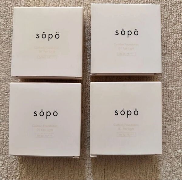 sopo ソポ クッションファンデーション 01 フェアライト 15g×4個 SPF40 PA+++ ファンデーション セミマット