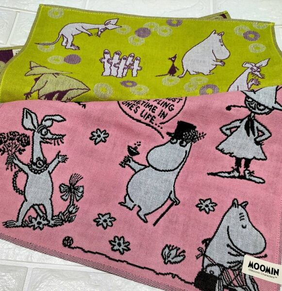 新品2枚 3重ガーゼ ムーミントロール スナフキン スニフ ニョロニョロ スノークのおじょうさん パパ ママ MOOMIN 北欧