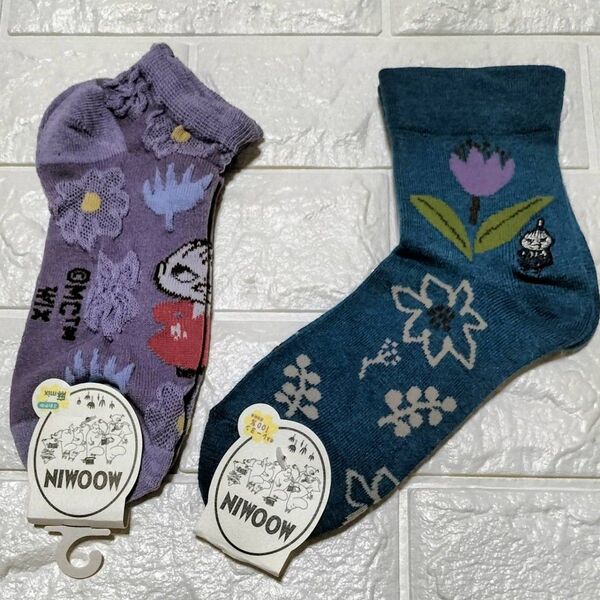 新品MOOMINシリーズ靴下2足組 LillaMy リトルミイ ムーミン谷のなかまたち トーベ・ヤンソン フィンランド 北欧