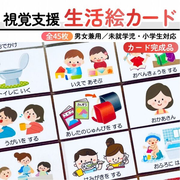 【完成品】生活絵カード 発達障害 絵カード 自閉症 視覚支援 療育 知育