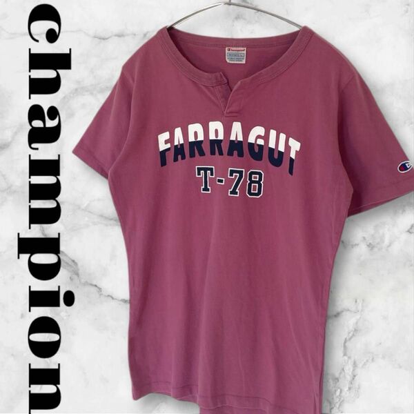 Champion チャンピオン トップス Tシャツ 半袖 プリントTシャツ ロゴTシャツ レディース L ピンク