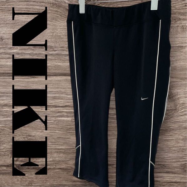 NIKE ナイキ パンツ ボトムス ズボン 七分丈 スポーツウェア レディース M ブラック 黒 ストレッチ