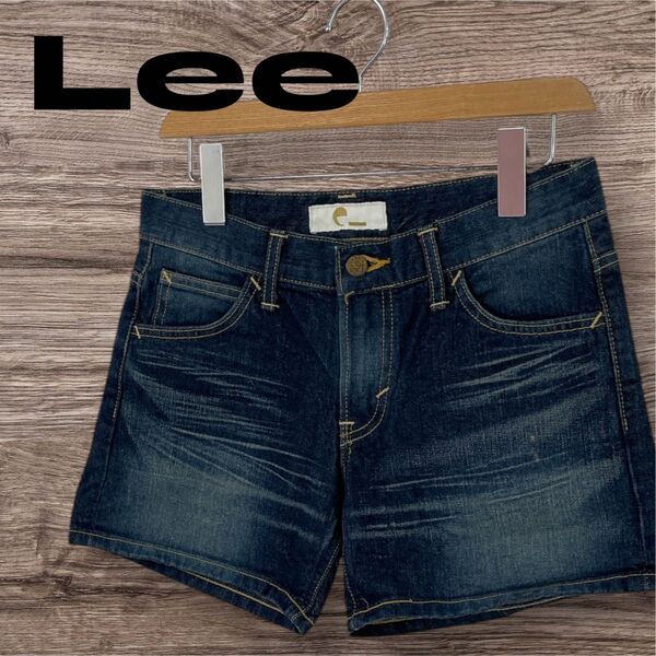 Lee リー ショートパンツ デニムパンツ パンツ ボトムス ズボン レディース S 紺 綿 コットン