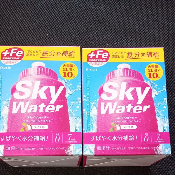 クラシエ スカイウォーター ライチ味 1L用 計20袋 翌日発送!粉末飲料 栄養機能食品(鉄)糖質ゼロ 翌日発送