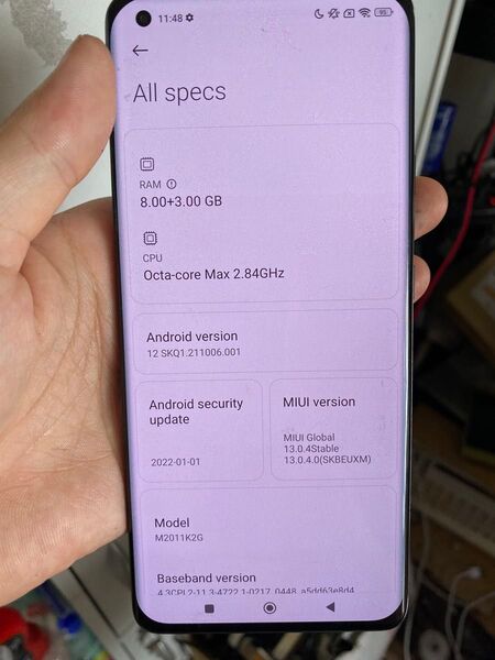 Xiaomi Mi 11 128gb ジャンク