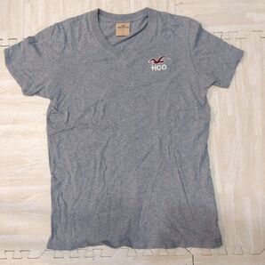 Hollister グレー Vネック Tシャツ S