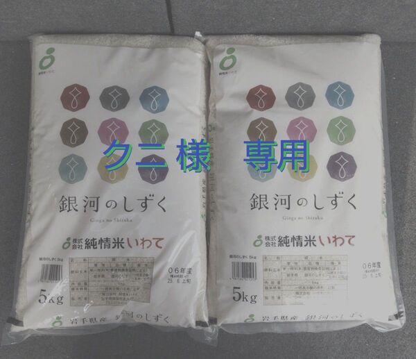 令和6年度 岩手県産 銀河のしずく 5kg×2袋 10kg 白米 特A ブランド米 送料無料 24時間以内発送