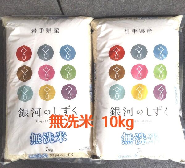 令和6年度 岩手県産 無洗米 銀河のしずく 5kg×2袋 10kg 白米 特A ブランド米 送料無料 24時間以内発送