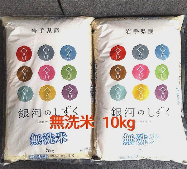 令和6年度 岩手県産 無洗米 銀河のしずく 5kg×2袋 10kg 白米 特A ブランド米 送料無料 24時間以内発送