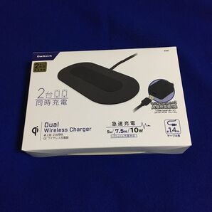 オウルテック Qi ワイヤレス充電器 2台同時 OWL-QI10W2Q18W-BK ブラック