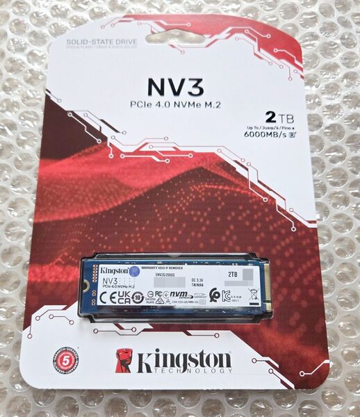 新品 Kingston M.2 NVMe 2TB SSD SNV3S/2000G