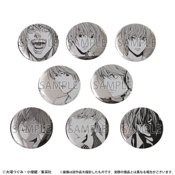 【8点セット】デスノート展 DEATH NOTE 推しキャラバッジ 夜神月 vol.2 缶バッジ 缶バッチ 原画展 グッズ