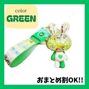 【新品】パール ウサギ キーリング キーホルダー アクリル ストラップ チャーム バッグチャーム