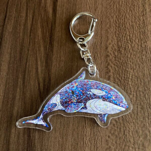 名古屋港水族館限定 平面水族館 キーホルダー シャチ 訳あり