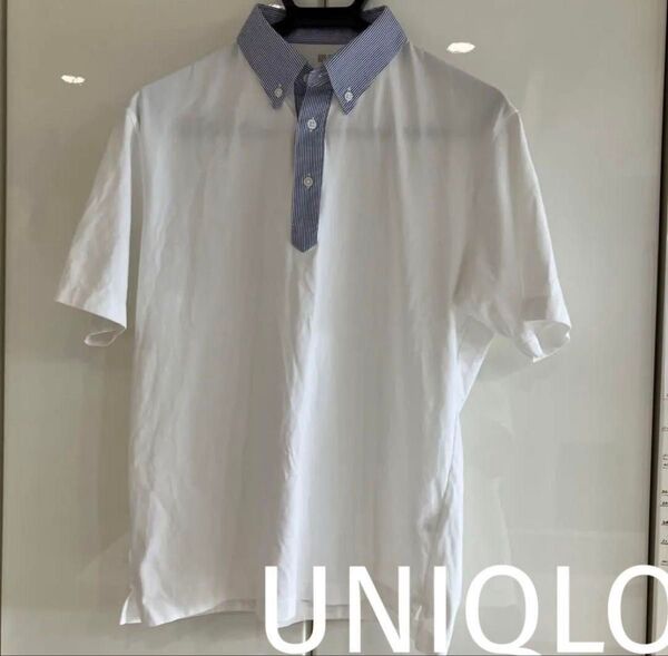 UNIQLO ユニクロ エアリズム ポロシャツ 半袖 白 シャツ M