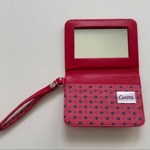 Curves カードケース ミラー付き レッド