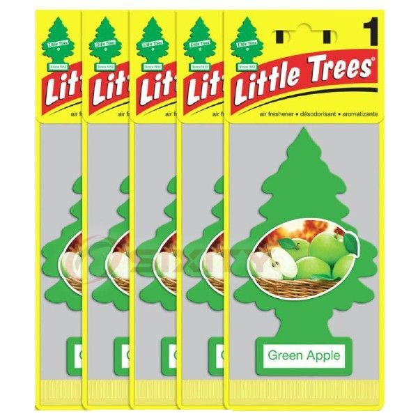 Little Treesリトルツリーエアーリフレッシュナー グリーン アップル 5枚セット USDM 芳香剤