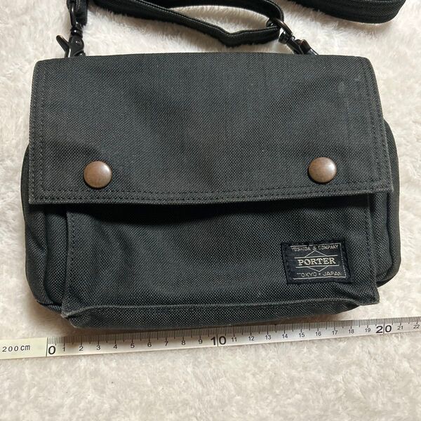 PORTER スモーキーショルダーバッグ サコッシュ ブラック