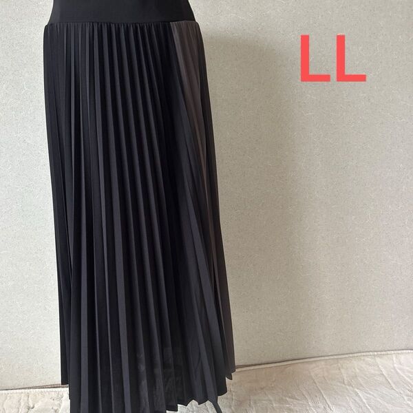 7 Days Closet プリーツスカート ロングスカート ブラック 一部色違いあり L L未使用 丈83cm